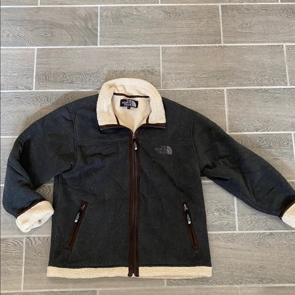 Vintage The North Face Sherpa Lined Grey Jacket